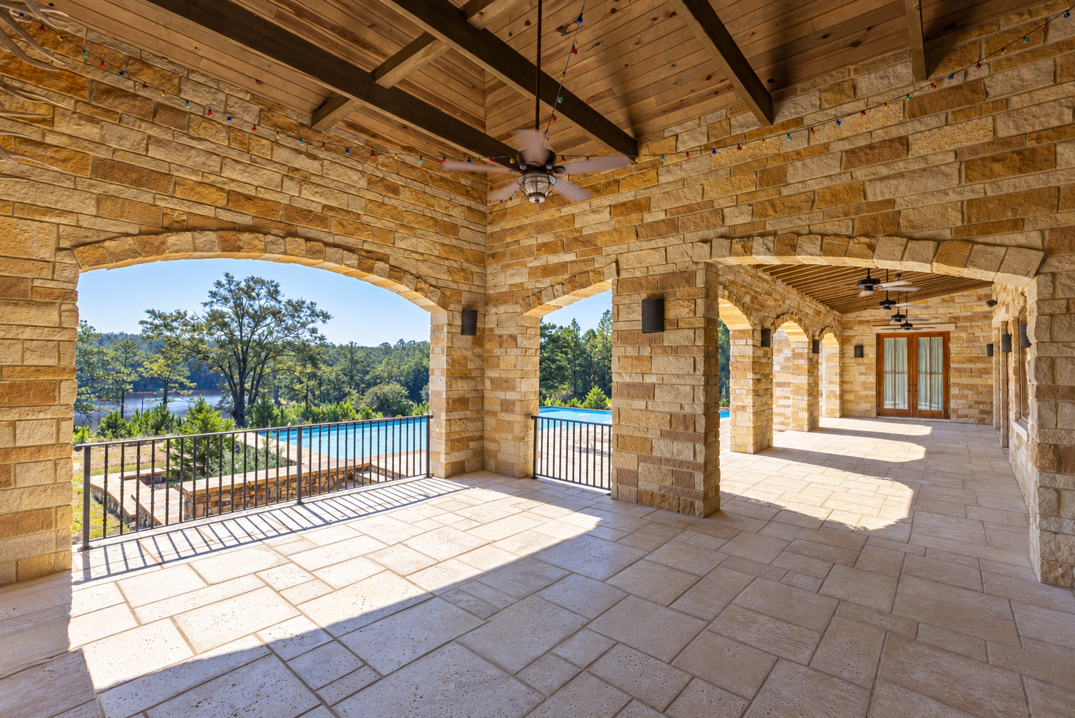 Stone patio at Deer Park Plantation